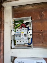 Here you can see the original consumer unit, in need of upgrading.