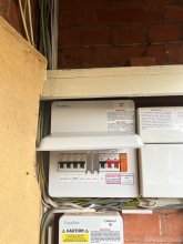 Lid on, circuits and consumer unit labelled. Once the trunking lids were installed and we had a final tidy up the job was complete and the customer was happy with the work!